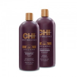 CHI Deep Brilliance Szampon nawilżający + Odżywka nawilżająca 946 ml
