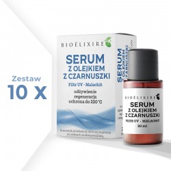 Zestaw 10 x 20 ml Bioelixire Serum z olejkiem z czarnuszki z filtrem UV