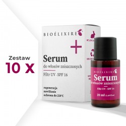 Zestaw 10 x 20 ml Bioelixire + Serum do włosów zniszczonych