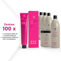 Zestaw 100 farb RR Line + 3 aktywatory, 1 szampon, 1 maska RR