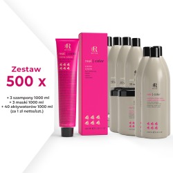 Zestaw 500 farb RR Line + 40 aktywatorów, 3 szampony, 3 maski RR