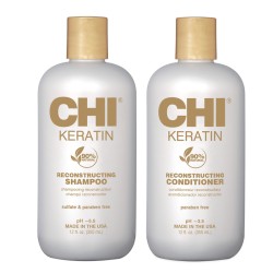 Zestaw CHI Keratin Szampon 355 ml + odżywka 355 ml