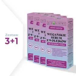 Zestaw 4 x Bioelixire Istota Natury Serum z 9 olejków Wegańskie 99% organiczne 50 ml