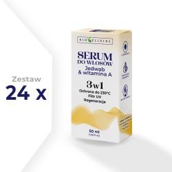 Zestaw 24 x Bioelixire Serum Jedwab & Witamina A 50 ml | Filtr UV, Koenzym Q10