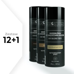Zestaw 12+1 Bioelixire EXPERT Mikrowłókna do zagęszczania włosów 30 g PROMO