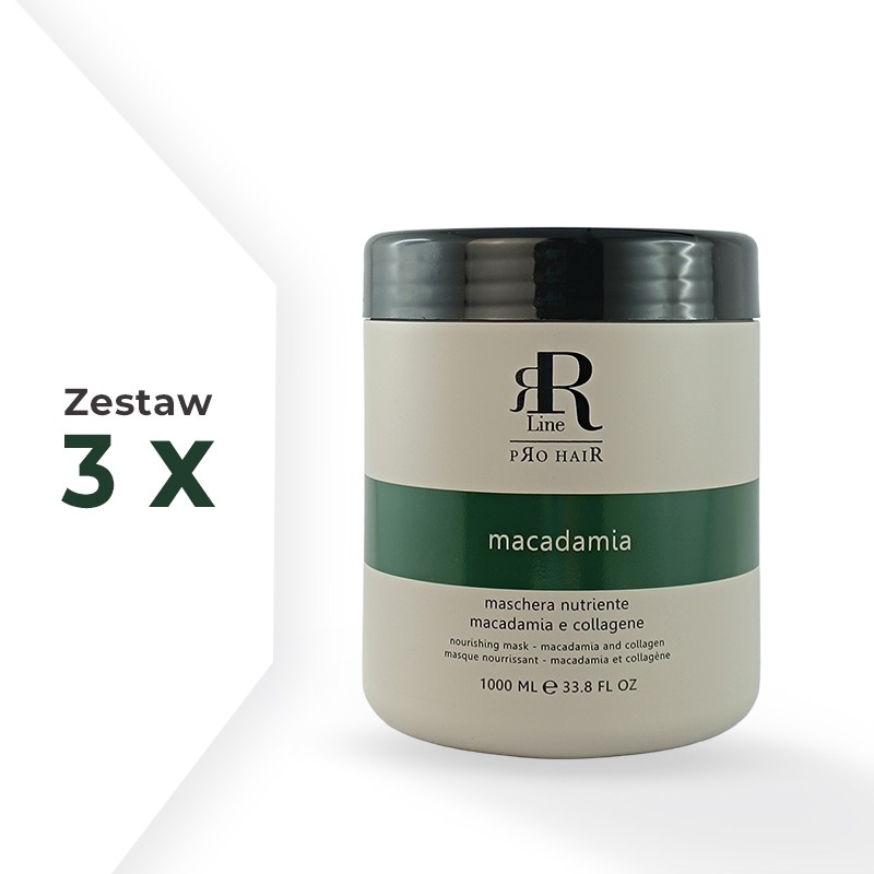 Zestaw 3 masek RR Real Macadamia 1000 ml