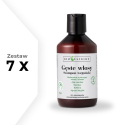 Zestaw 7x Bioelixire Gęste Włosy Szampon wegański (2. Generacja) 300 ml