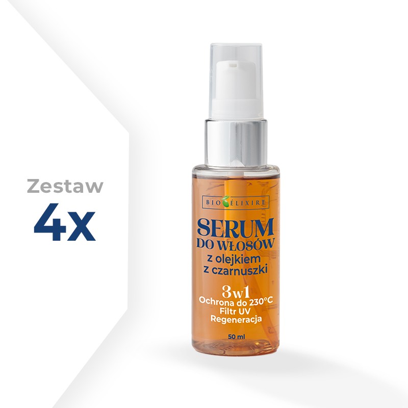 Zestaw 4 x Bioelixire Serum z olejkiem z czarnuszki 50 ml | Filtr UV