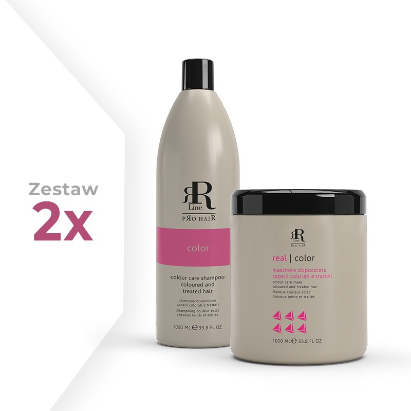 Zestaw RR Real Color 2x Szampon 1000 ml + 2x Maska 1000 ml