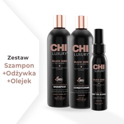 Zestaw CHI Luxury Black Seed Oil Szampon + Odżywka 355 ml + Olejek 89 ml