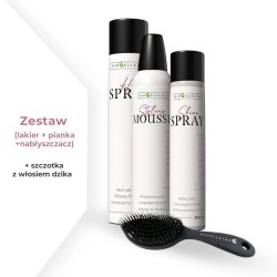 Zestaw Bioelixire Expert Lakier, pianka, nabłyszczacz + Szczotka