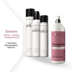 Zestaw Bioelixire Expert Lakier, pianka, nabłyszczacz + Szampon