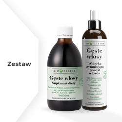 Zestaw Bioelixire Gęste Włosy Suplement Diety 300 ml + Wcierka 200 ml PROMO