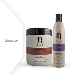 Zestaw RR Real Argan Maska regenerująca 1000 ml + Szampon Silver 350 ml